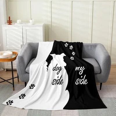 Dog Side Blanket: A Two-Tone Design for You and Your Pet