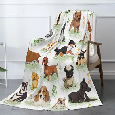 Cute Puppy Dogs Pattern Blanket No. 2
