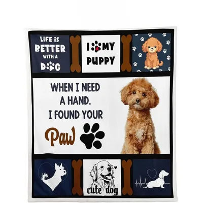 I Found Your Paw Blanket: A Collage of Dog Love and Puns