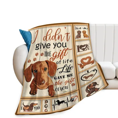 Dachshund Gift of Life Blanket for Dog Lovers