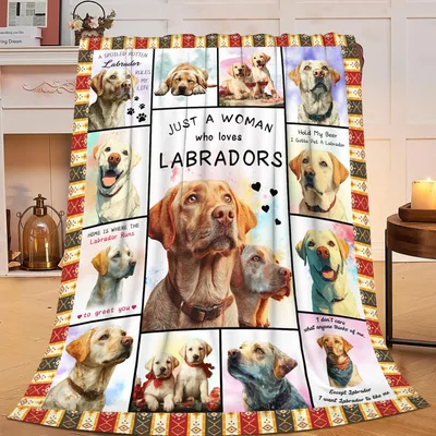 Just a Woman Blanket: A Collage of Labrador Love and Humor