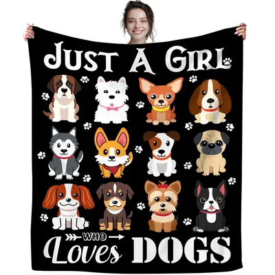 Just a Girl Blanket: Just A Girl Who Loves Dogs Design