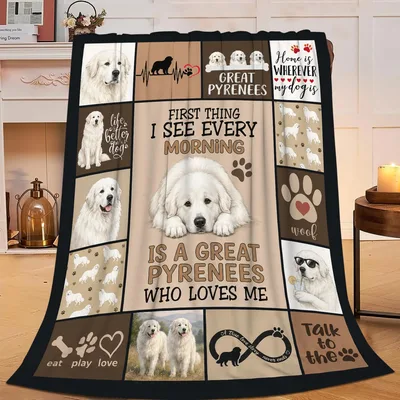 Great Pyrenees Who Loves Blanket – Great Pyrenees Who Loves Me Blanket