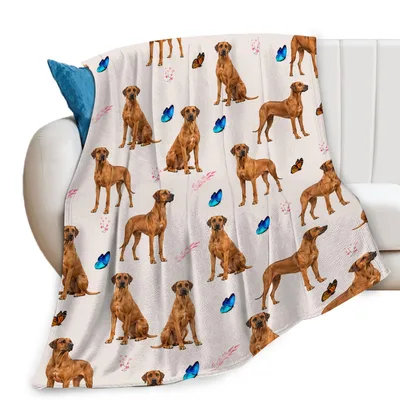 Rhodesian Ridgeback Dog Pattern Blanket for Breed Lovers