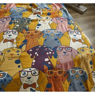 Dogs with Glasses Pattern Blanket