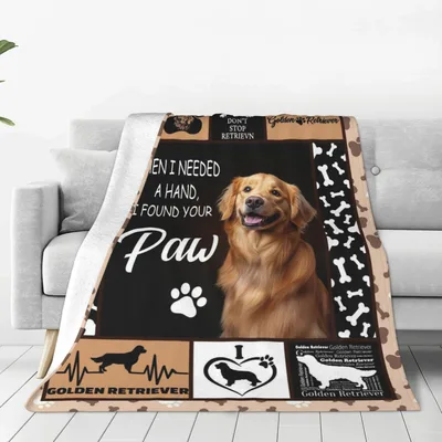 Golden Retriever Found Blanket: When I Needed a Hand I Found Your Paw