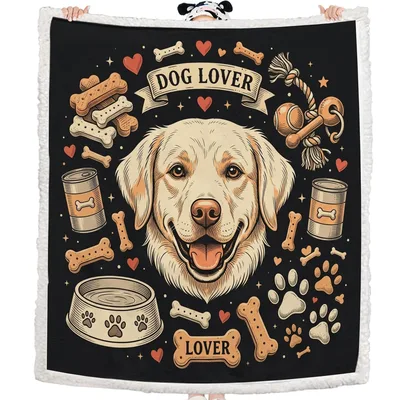 Dog Lover Golden Retriever Blanket
