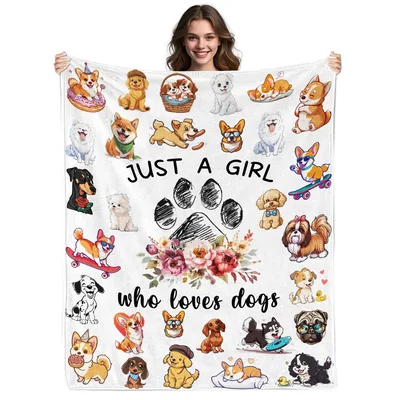 Just a Girl Blanket: Paws and Pet Love Design