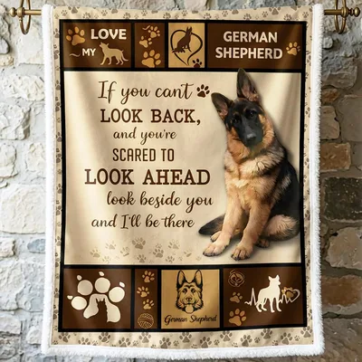 Love My German Shepherd Blanket - Look Beside You Design