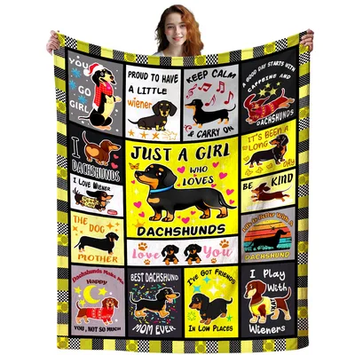 Just a Girl Blanket for Dachshund Lovers