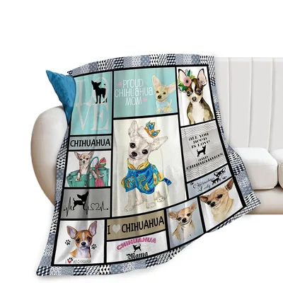 Chihuahua Photo Collage Blanket for Proud Dog Lovers
