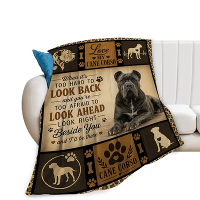 Cane Corso Dog Quote Blanket: Beside You Design for Loyal Breed Fans