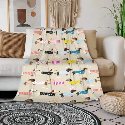 Dachshund Pattern Design Blanket for Wiener Dog Lovers