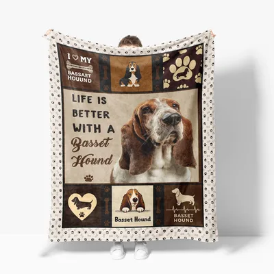 Life Is Better with a Basset Blanket: Pawsome Dog Design