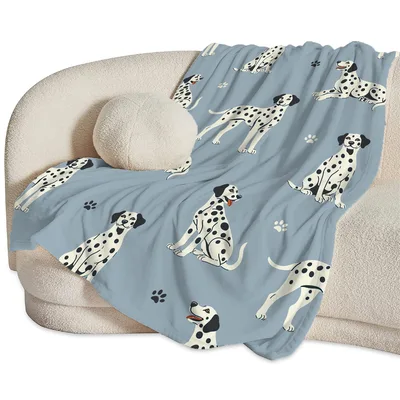Dalmatian Dogs Spotted Pattern Blanket for Canine Lovers