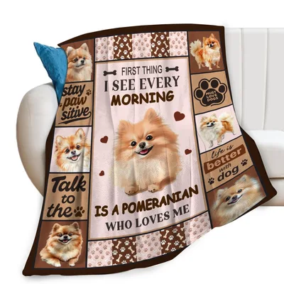 Pomeranian Who Loves Blanket