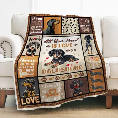 All You Need Is Love and a Dachshund Blanket for Dog Lovers