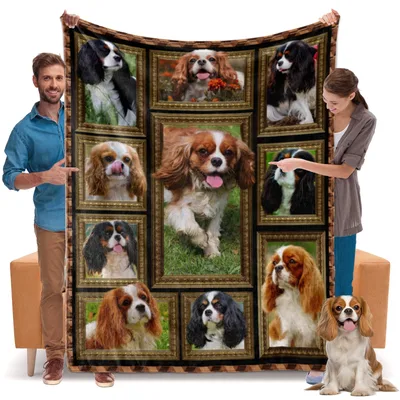 Cavalier King Charles Spaniel Collage Blanket