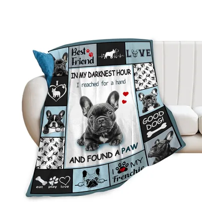 French Bulldog Found Blanket: Dark Hour Paw Design