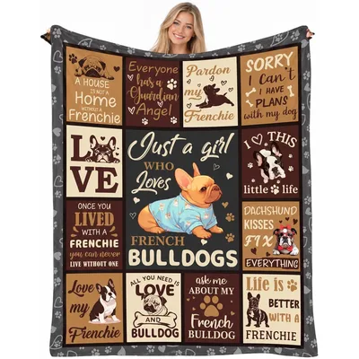 Just a Girl Who Loves French Bulldogs Blanket
