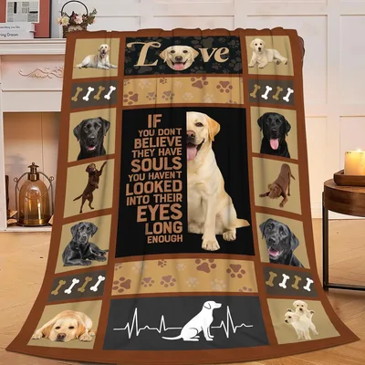 Labrador Dogs Love Collage Blanket for Devoted Canine Companions