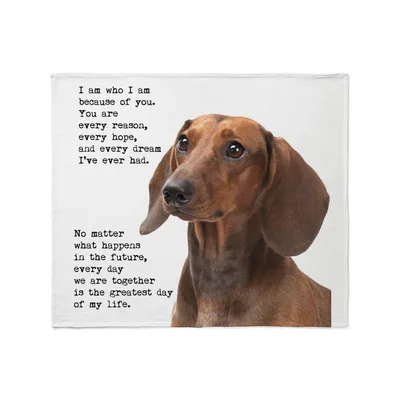 Dachshund Greatest Day Quote Blanket for Devoted Dog Lovers