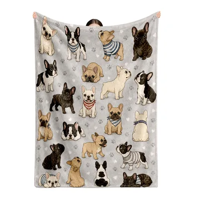 French Bulldog Pattern Blanket: A Collection of Frenchie Pups