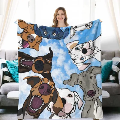 Funny Cartoon Dogs Blanket