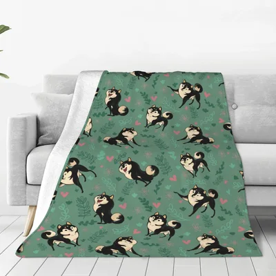 Shiba Inu Dog Pattern Blanket No. 2