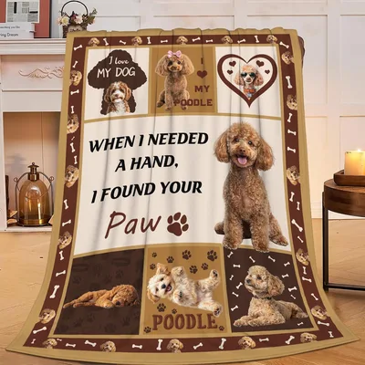 Poodle Found Your Paw Blanket for Dog Lovers