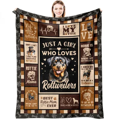 Just a Girl Who Loves Rottweilers Blanket