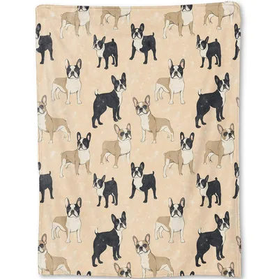 Boston Terriers Pattern Blanket: A Charming Dog Lovers Throw