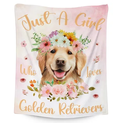 Just a Girl Who Loves Golden Retrievers Blanket