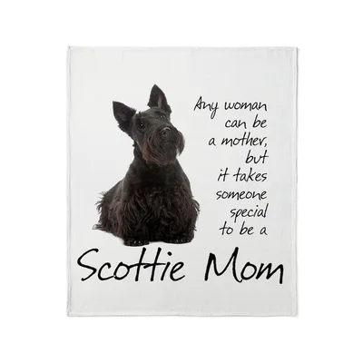 Scottie Mom Dog Quote Blanket for Scottish Terrier Lovers