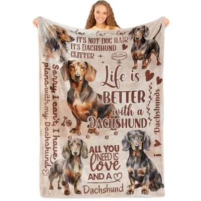 Life Is Better Blanket: Dachshund Love Design for Owners