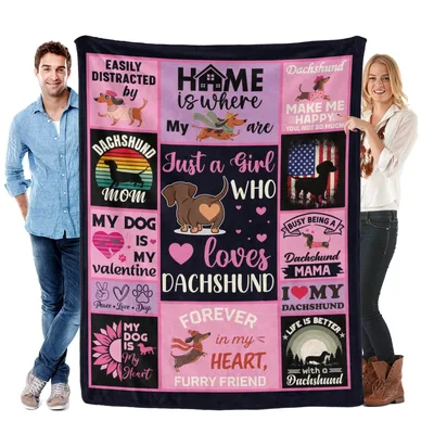 Just a Girl Blanket for Dachshund Lovers – Design 2