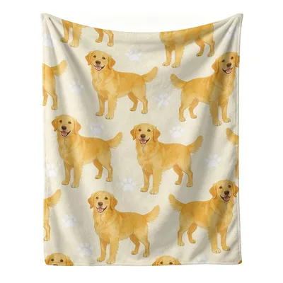 Golden Retriever Dog Pattern Blanket for Happy Pet Lovers
