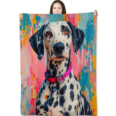 Dalmatian Pop Art Portrait Blanket
