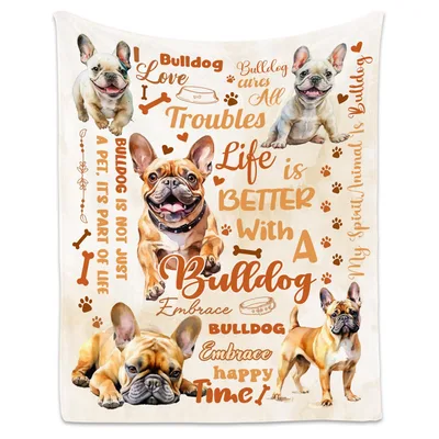 Life Is Better with a Bulldog Blanket Celebrating Canine Joy