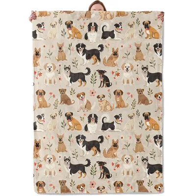 Cute Dog Breeds Pattern Blanket No. 2