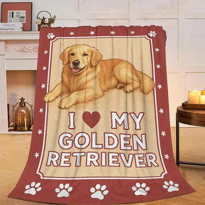 I Love My Golden Blanket: A Retriever Design for Dog Lovers