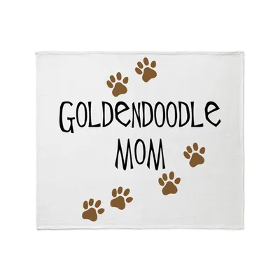 Goldendoodle Mom Paw Prints Blanket for Furry Family Lovers