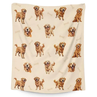 Golden Retriever Pattern Blanket No. 2