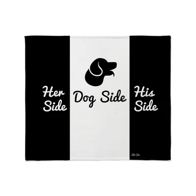 Her Side Dog Side Blanket: A Funny Design for Pet Lovers
