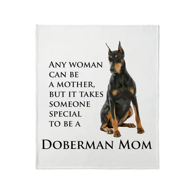 Doberman Mom Quote Blanket: Special Mother for Dobermans