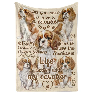 Cavalier King Charles Spaniel Love Blanket for Devoted Owners