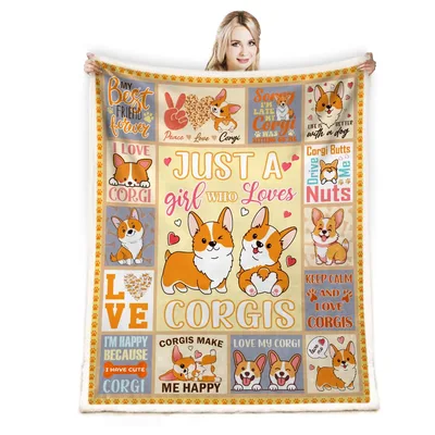 Just a Girl Blanket: Just A Girl Who Loves Corgis Design