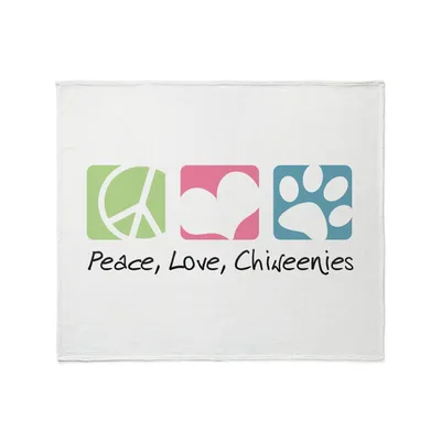 Peace Love Chiweenies Dog Blanket for Long-Legged Lovers