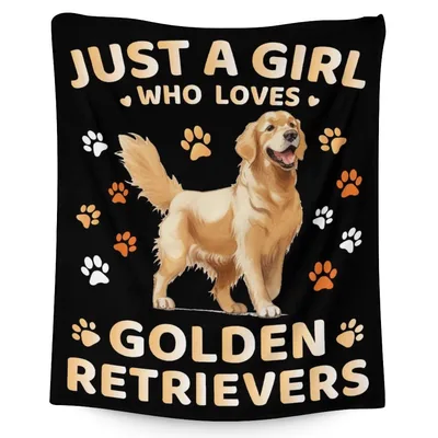 Just a Girl Blanket for Golden Retriever Lovers