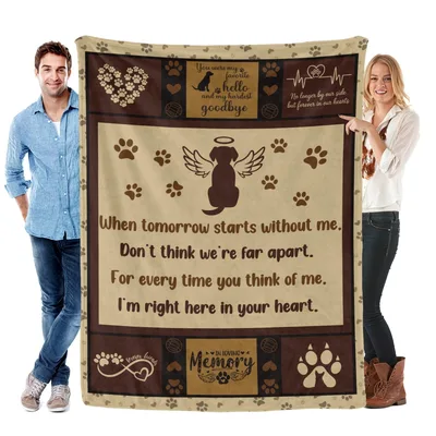 Dog Memorial Angel Poem Blanket: A Soft Tribute to Your Furry Friend